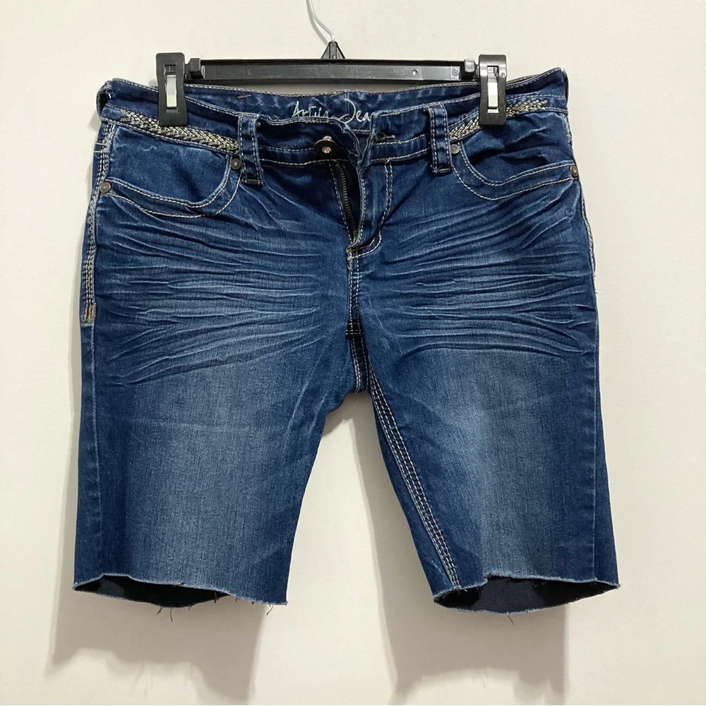 ♦️Ariya Jeans Blue Jean Bermuda Shorts Denim Jorts , size 7/8